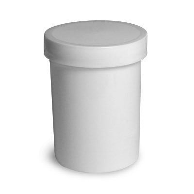 Plastic Ointment Jar With Molded White Caps 12 X 4 Oz