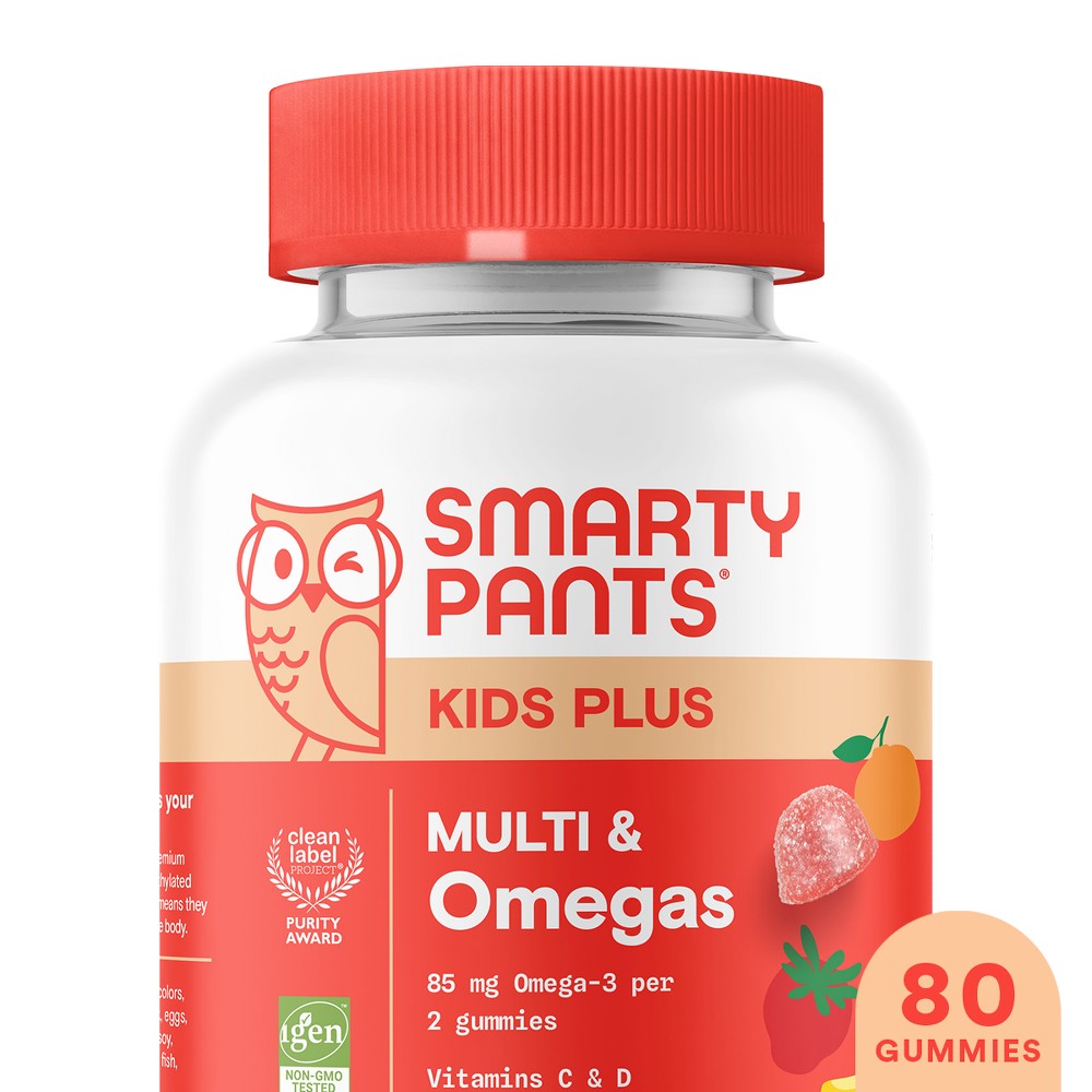 SmartyPants Kids' Multivitamin & Omega-3 – 80 Count Chewables