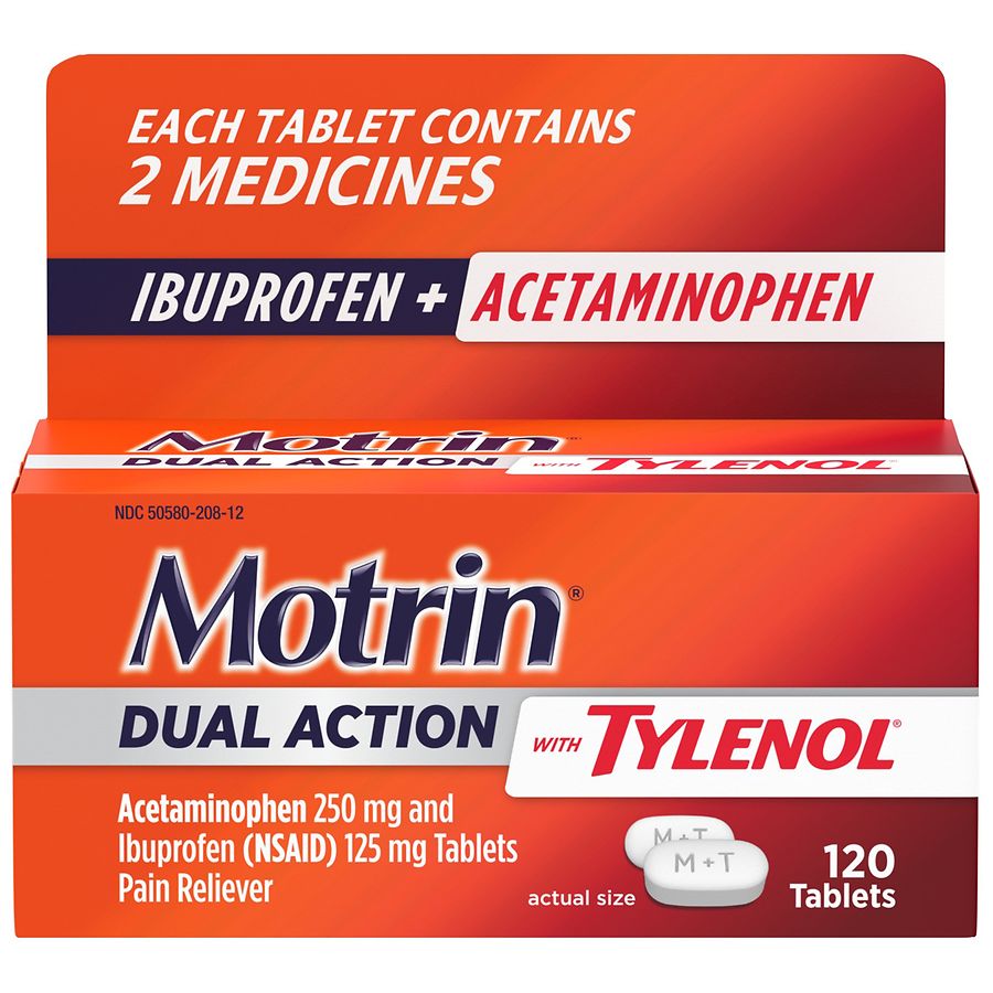 Motrin Dac W/Tylenol Tb 120 Cplt