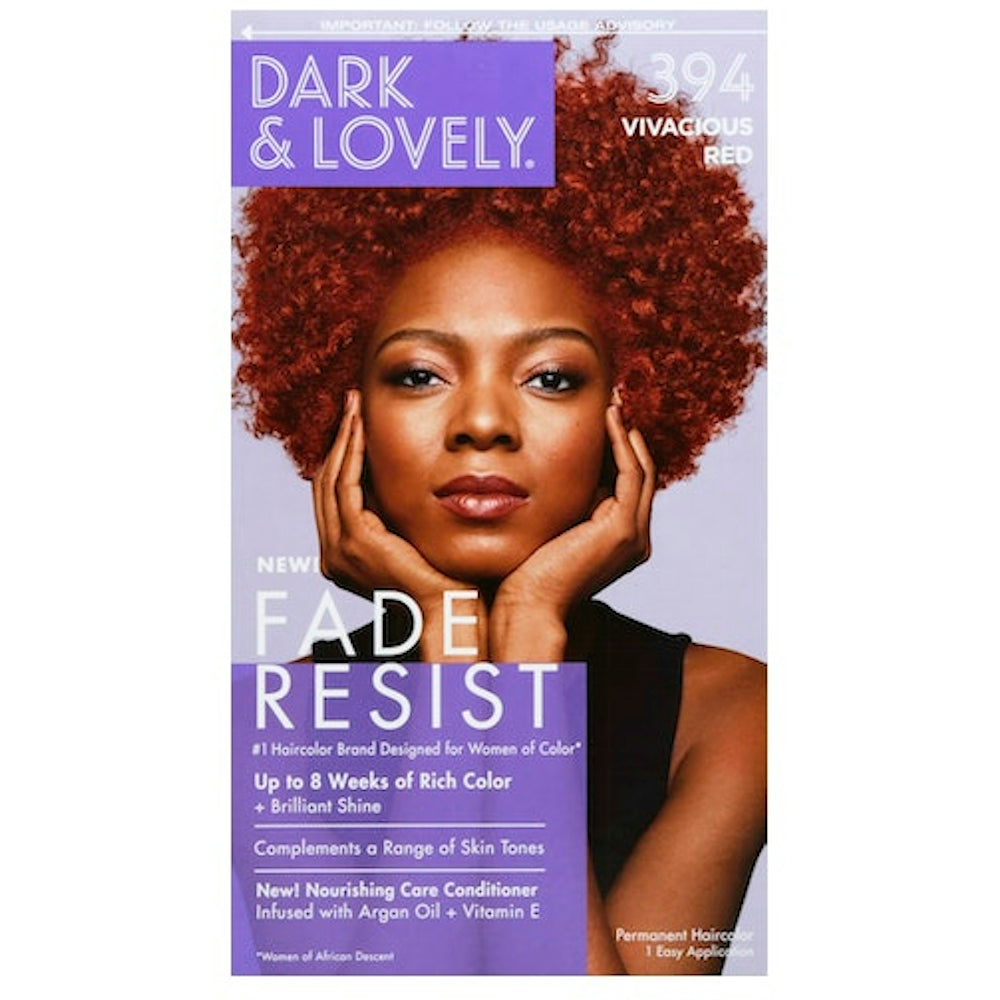Dark & Lovely Fade Resist Permanent Hair Color 394 Vivacious Red