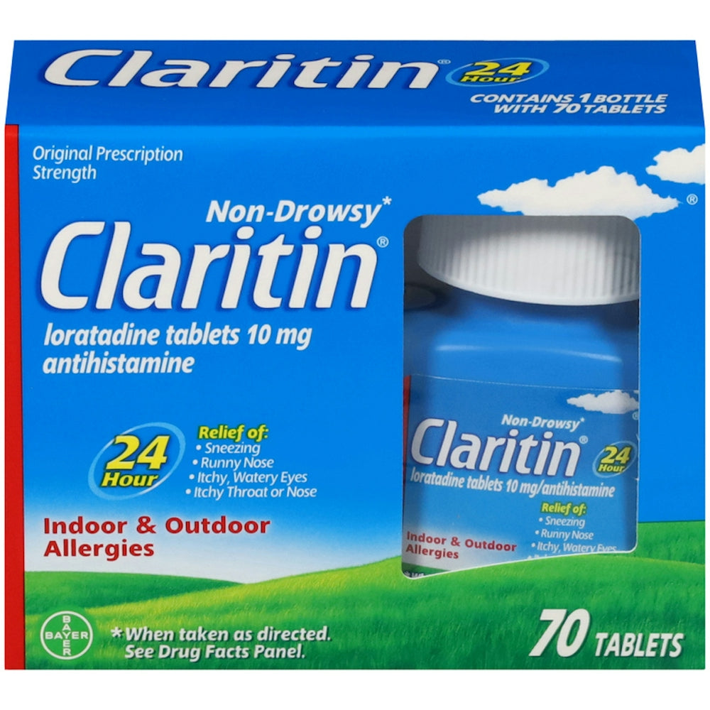 Claritin 24-Hour Non-Drowsy Allergy Relief Tablets - 70 ct