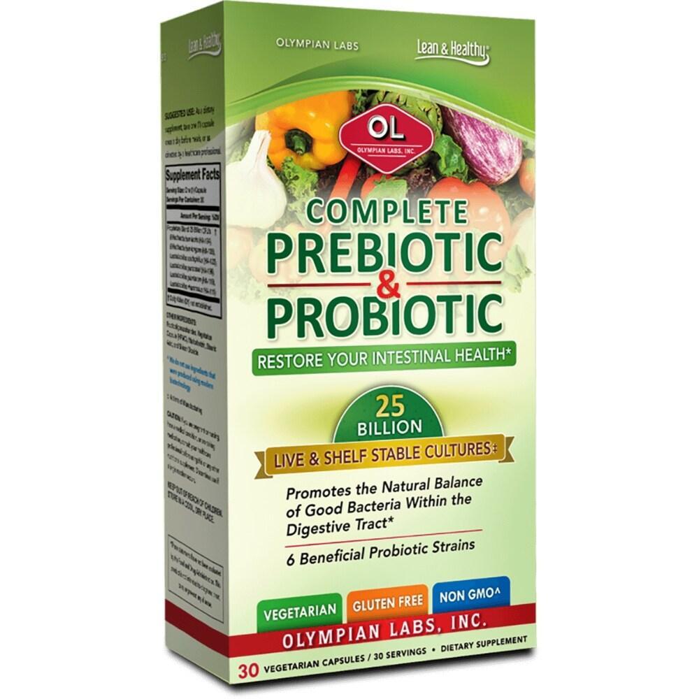 Olympian Labs Complete Prebiotic & Probiotic, 30 Vegetarian Capsules