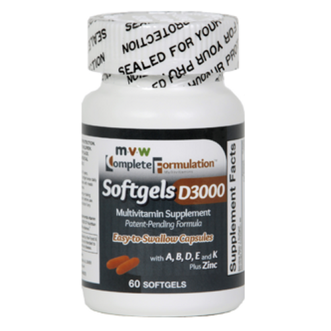 MVW Complete Formulation D3000 Softgel Multivitamins With Zinc
