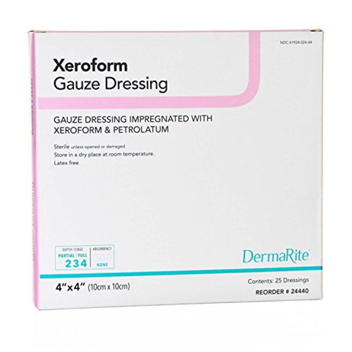 Xeroform Petrolatum Impregnated Dressing 4 X 4 Square Gauze 24440
