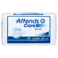 Attends Unisex Adult Incontinence Brief Large Disposable BRHC30, Count Of 24