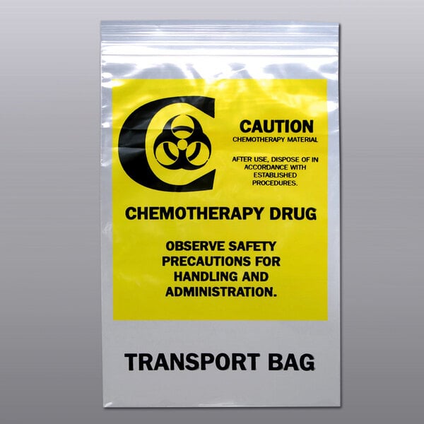 LK Packaging Manufacturer Varies Chemo Waste Bags 1/2 Gal. Clear PK500 3CUF5