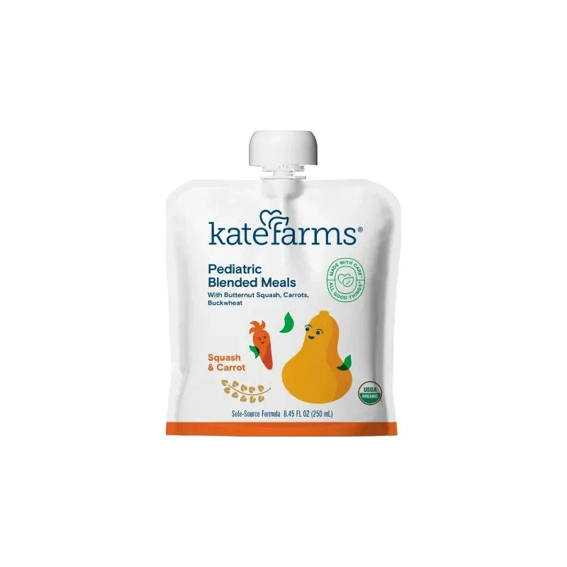 Kate Farms Pediatric Blended Meals, Squash & Carrot, 8.45 Fl Oz (250 Ml) CS/12