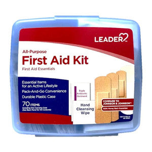 Leader™ 70-Piece First Aid Kit - Multi-Purpose Emergency Essentials Case