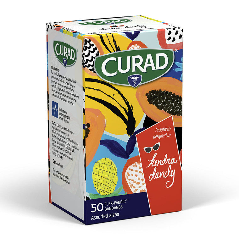 Curad Kendra Dandy Designer Bandages Variety Pack Standard Strips & Xl 50 Ct