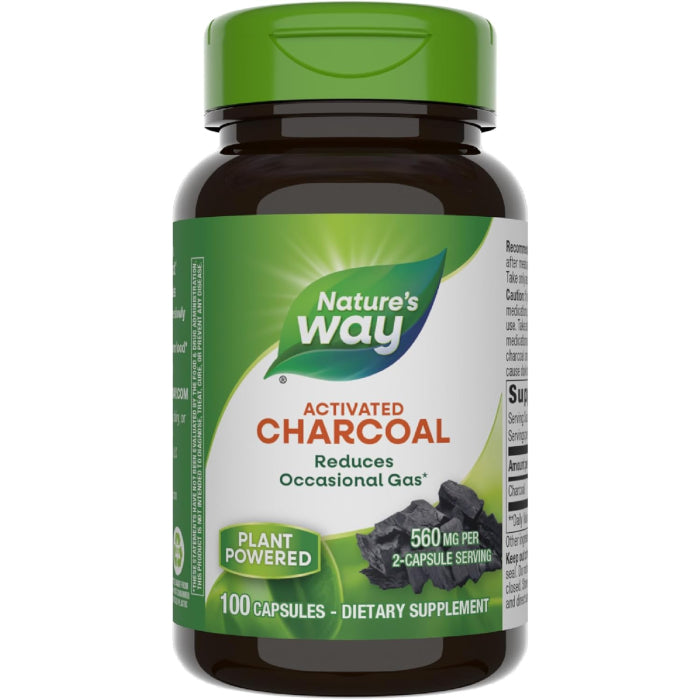 Nature's Way Activated Charcoal 280 mg - 100 Capsules