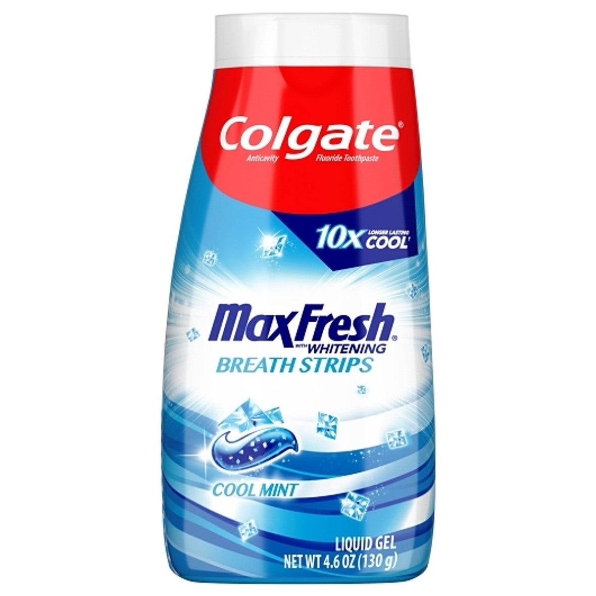 Colgate Max Fresh Cool Mint Liquid Gel Anticavity Fluoride Toothpaste, 4.6 Oz