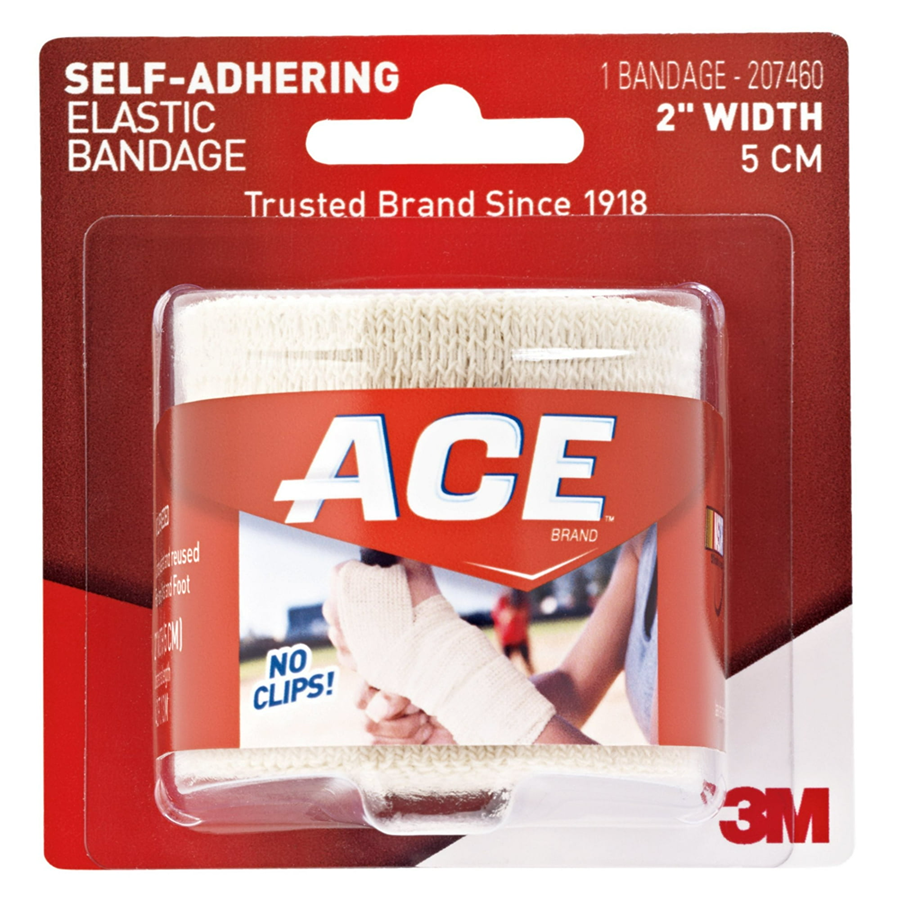 ACE Elastic Bandage, Self Adhering, 2 Inch Width