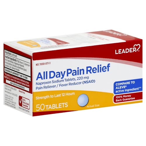 Leader(Tm)Hour  Pain Reliever And Fever Reducer 220 Mg Tablets 50 (Compare to Aleve Tablets)