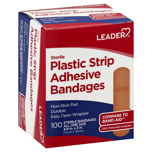 Leader Bandages, Adhesive, Plastic Strip, Sterile