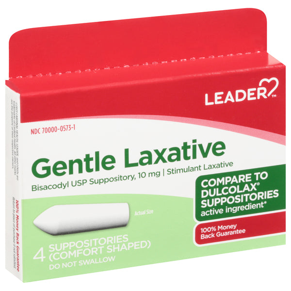 Leader, Suppositories, Gentle Laxative