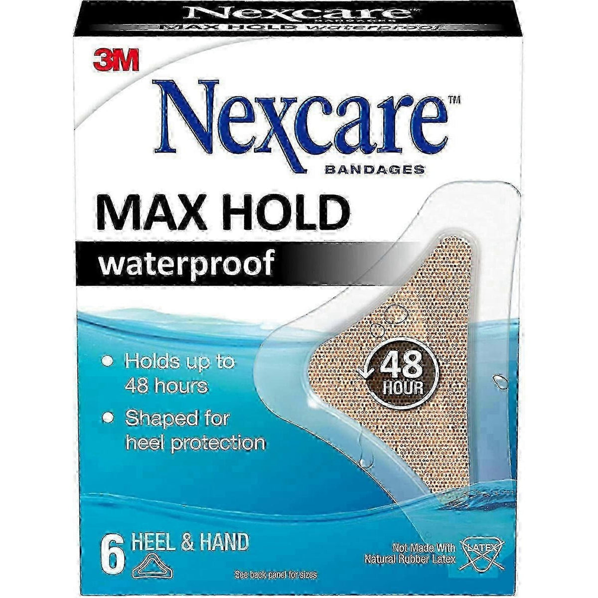 Nexcare Max Hold Waterproof Heel And Hand Bandages