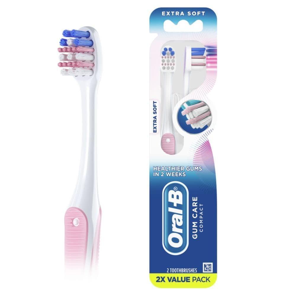 Oral B Toothbrush, Gum Care Compact, Extra Soft, 2x Value Pack