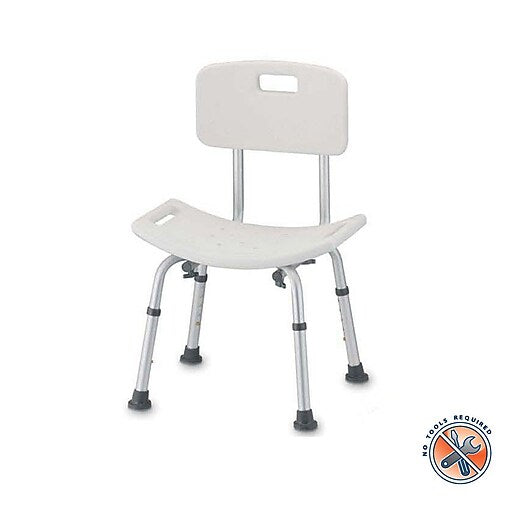 Nova Bath Seat With Back - White