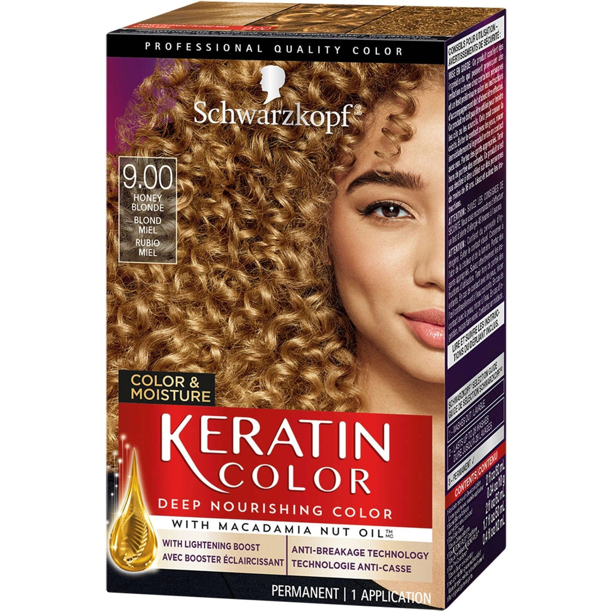 Schwarzkopf Keratin Permanent Hair Color - Midnight Black - 2.08 Fl Oz