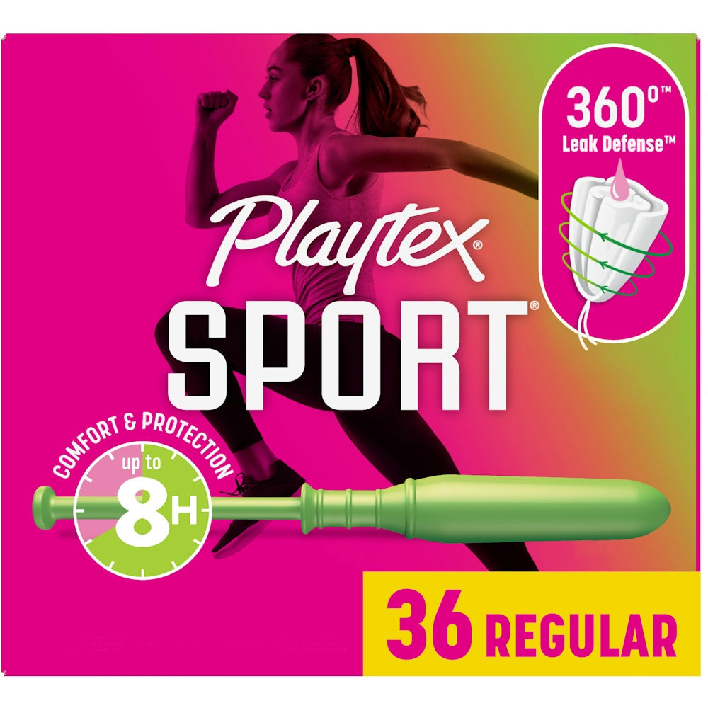 Playtex Sport Tampons, Regular Absorbency, Unscented - 36 Count