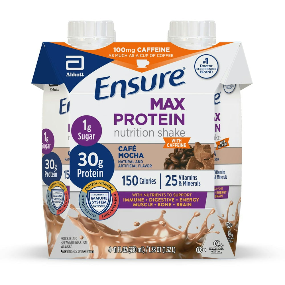 Ensure Max Protein Cafe Mocha Nutrition Shake 4 11 Fl Oz Cartons