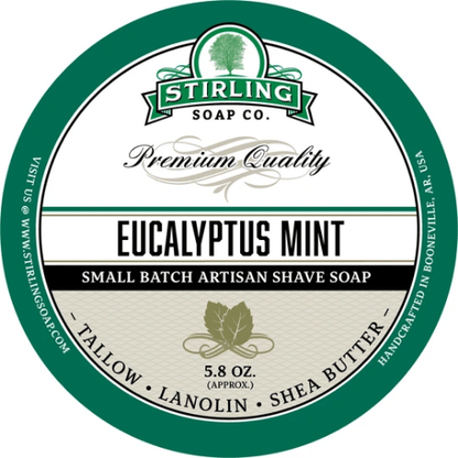 Stirling Soap Co. Eucalyptus Mint Shaving Collection