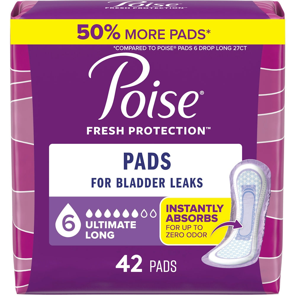 Poise® Fresh Protection Pads – Ultimate Absorbency (Long)