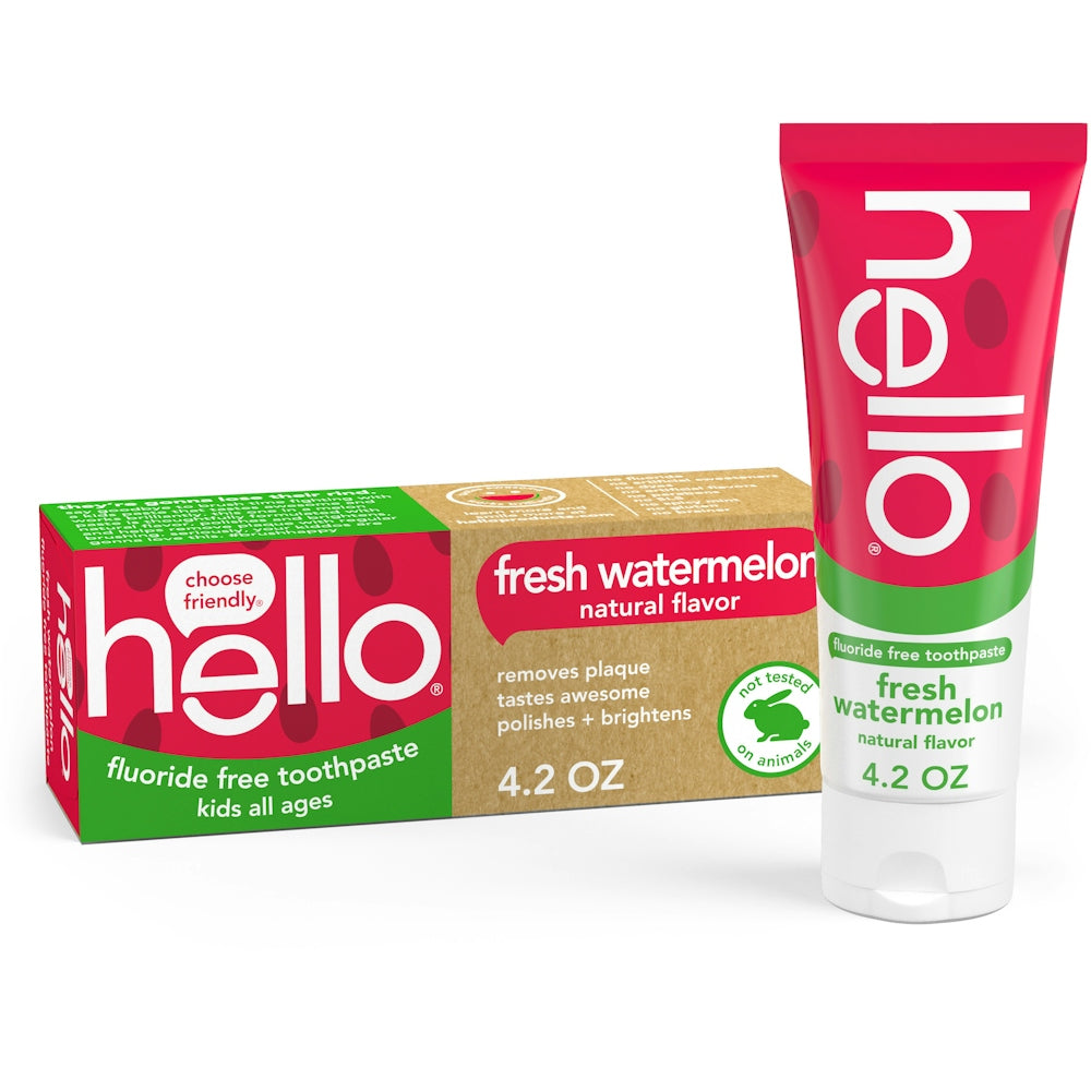 Hello® Fluoride-Free Fresh Watermelon Toothpaste, 4.2 oz