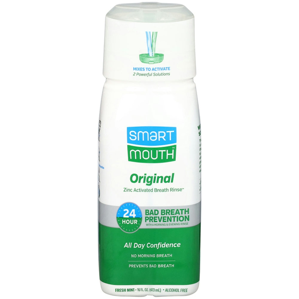Smart Mouth Original Zinc Activated Fresh Mint Breath Rinse 16 Fl Oz