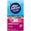Alka-Seltzer Plus Cough & Sore Throat Fizzy Chews, Mixed Berry, 24 Count
