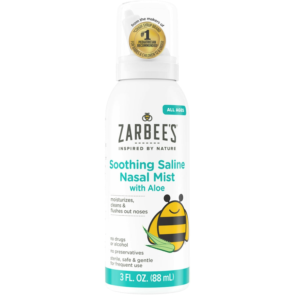 Zarbee's Naturals Aloe Soothing Saline Nasal Mist – 3 fl oz