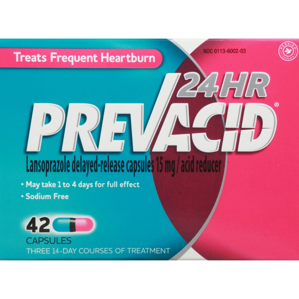 Prevacid 24HR Lansoprazole Acid Reducer 15 Mg Capsules