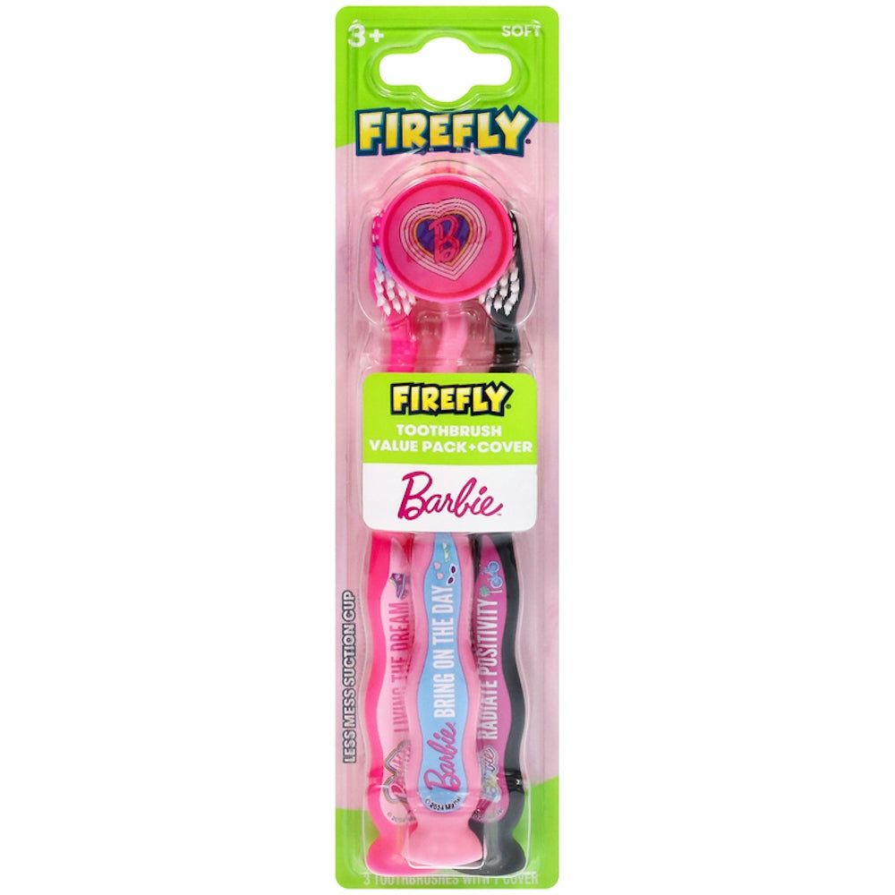 Firefly 3+ Soft Barbie Toothbrush Value Pack