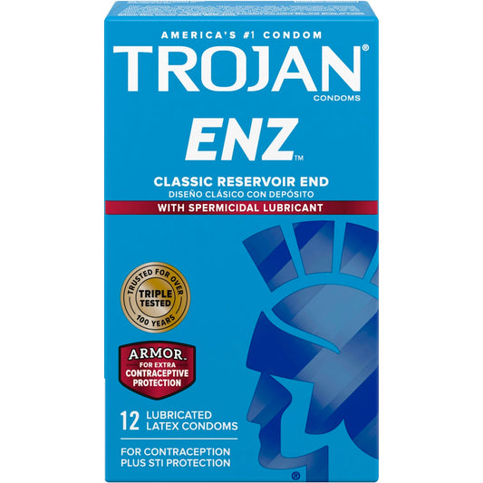 Trojan Spermicidal Lubricated Premium Latex Condoms