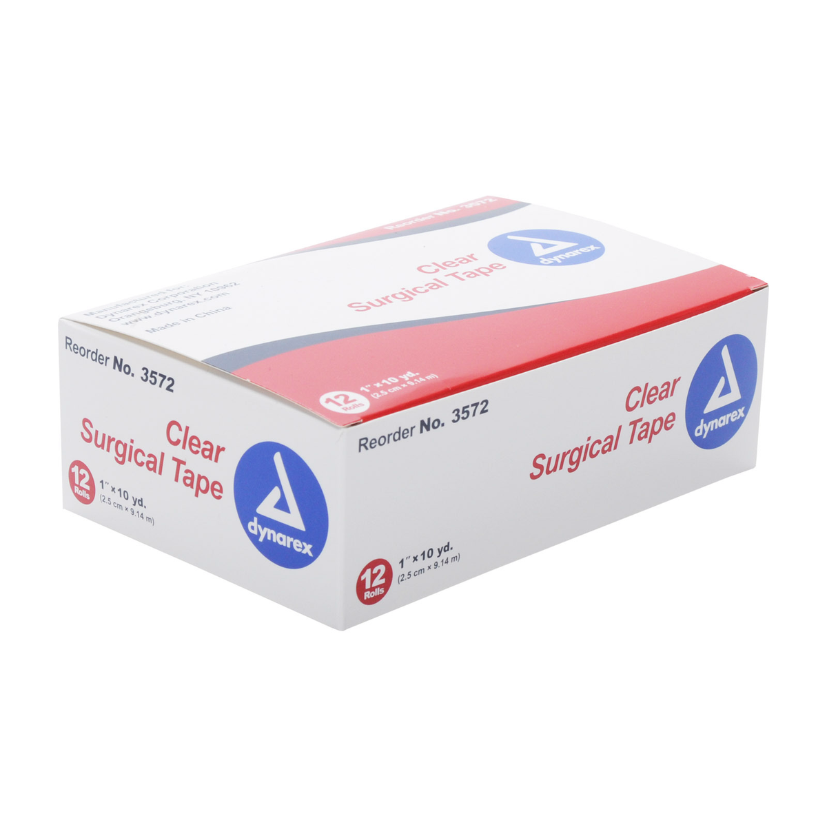Dynarex® Paper Surgical Tape – 1" x 10 Yards (12 Rolls per Box)
