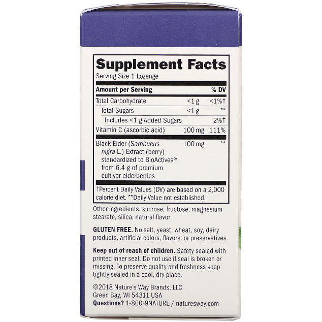 Nature's Way Sambucus Standarized Elderberry Lozenges 30ct