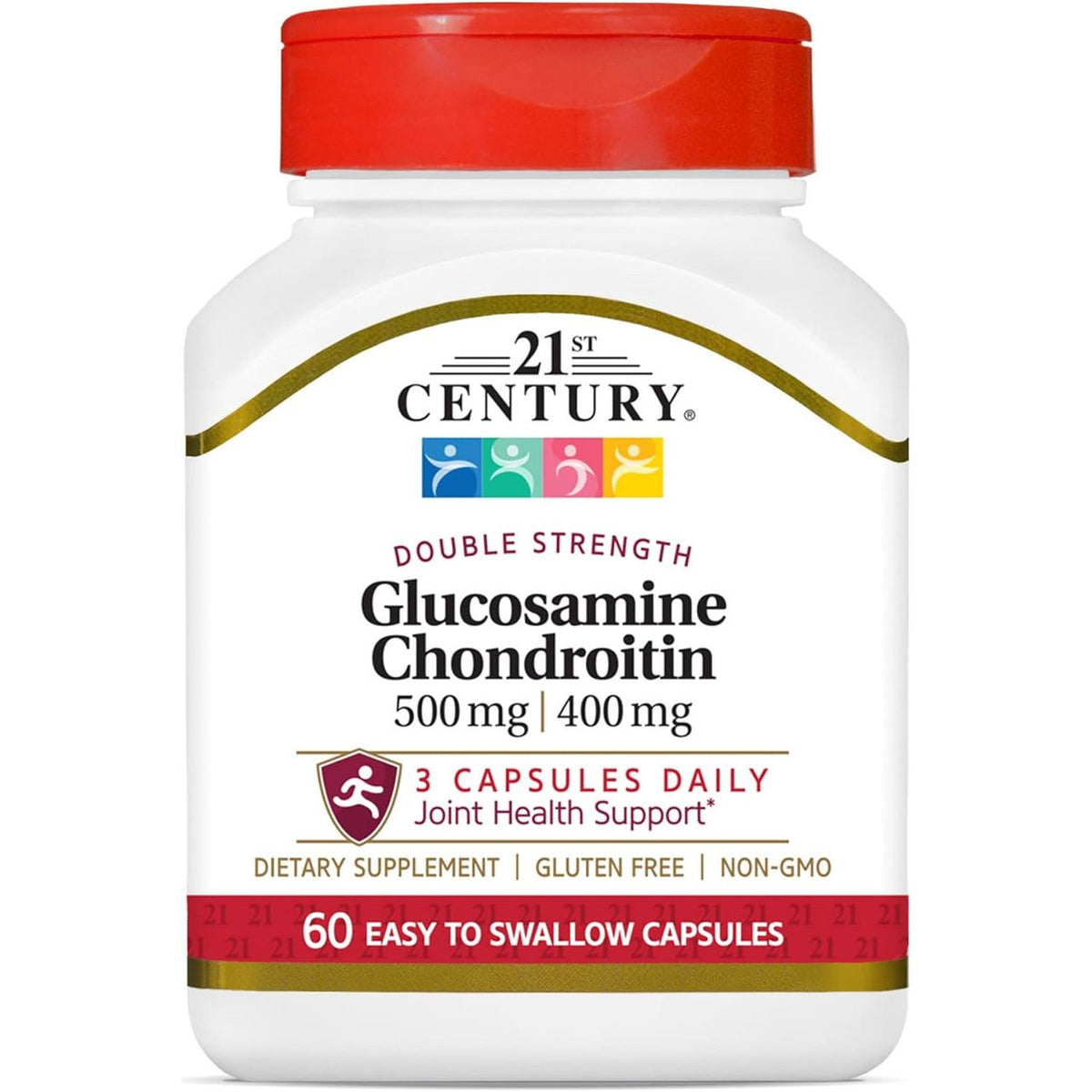 21st Century Glucosamine Chondroitin – Double Strength (500 mg / 400 mg, 60 Capsules)