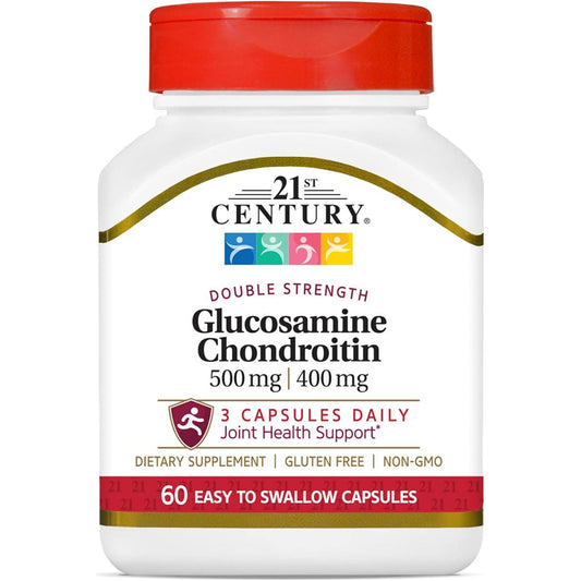 21st Century Glucosamine Chondroitin – Double Strength (500 mg / 400 mg, 60 Capsules)