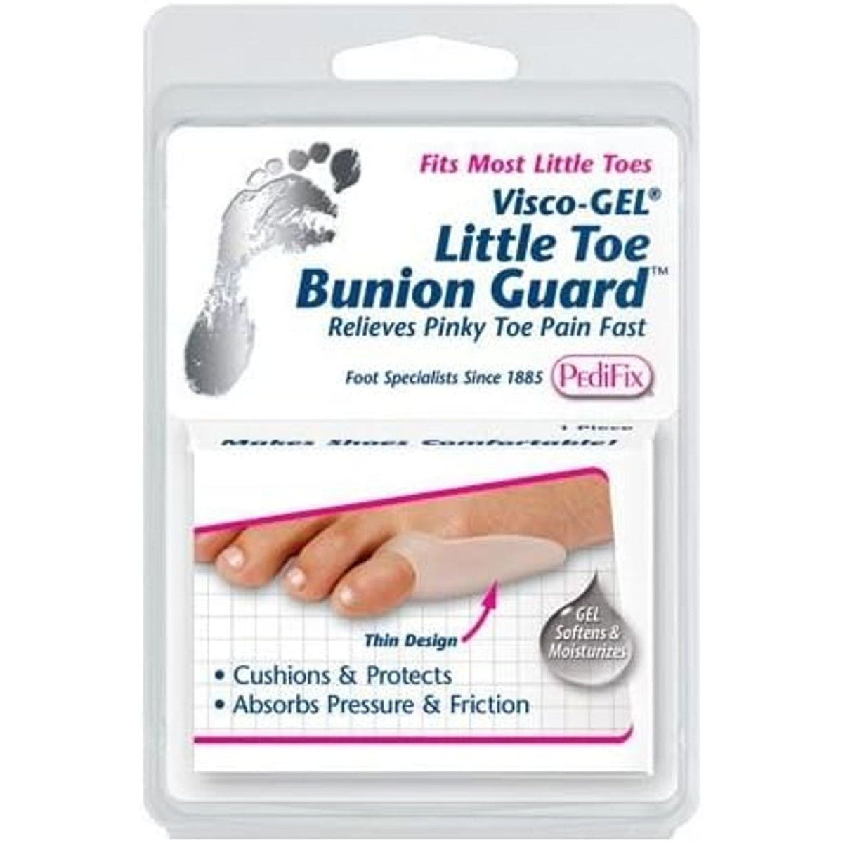 Visco-GEL Bunion Guard, Soft Gel Cushion for Instant Pain Relief & Protection, 1 Count