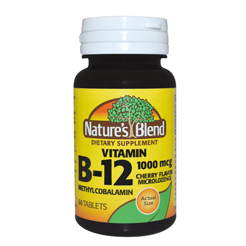 Nature's Blend Vitamin B-12 Methylcobalamin – 1000 Mcg (60 Microlozenges)