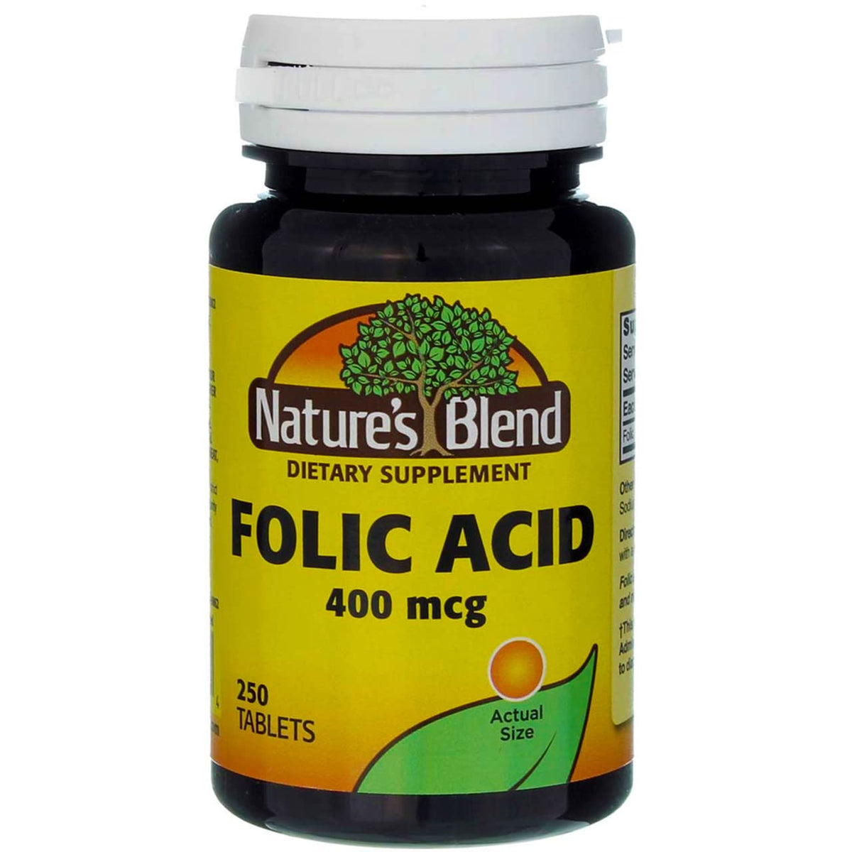 Nature's Blend Folic Acid 400 Mcg Tablets 250Ct