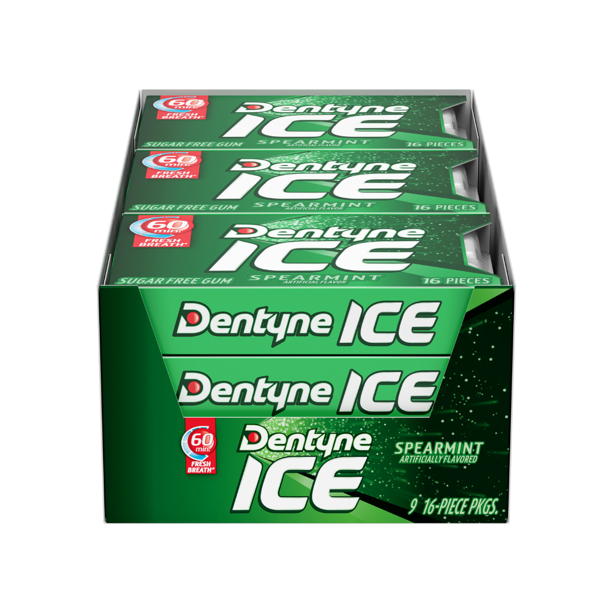 Dentyne Sugar Free Gum, Ice, Spearmint
