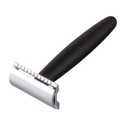 Merkur Straight Cut Chrome Long Black Handle Double Edge Razor 44C
