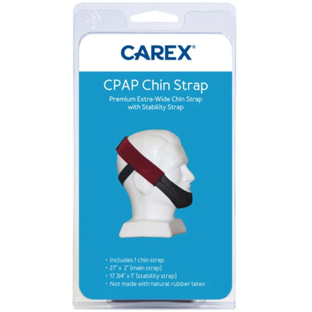 Carex Philips-Style Premium Chin Strp Ruby Red