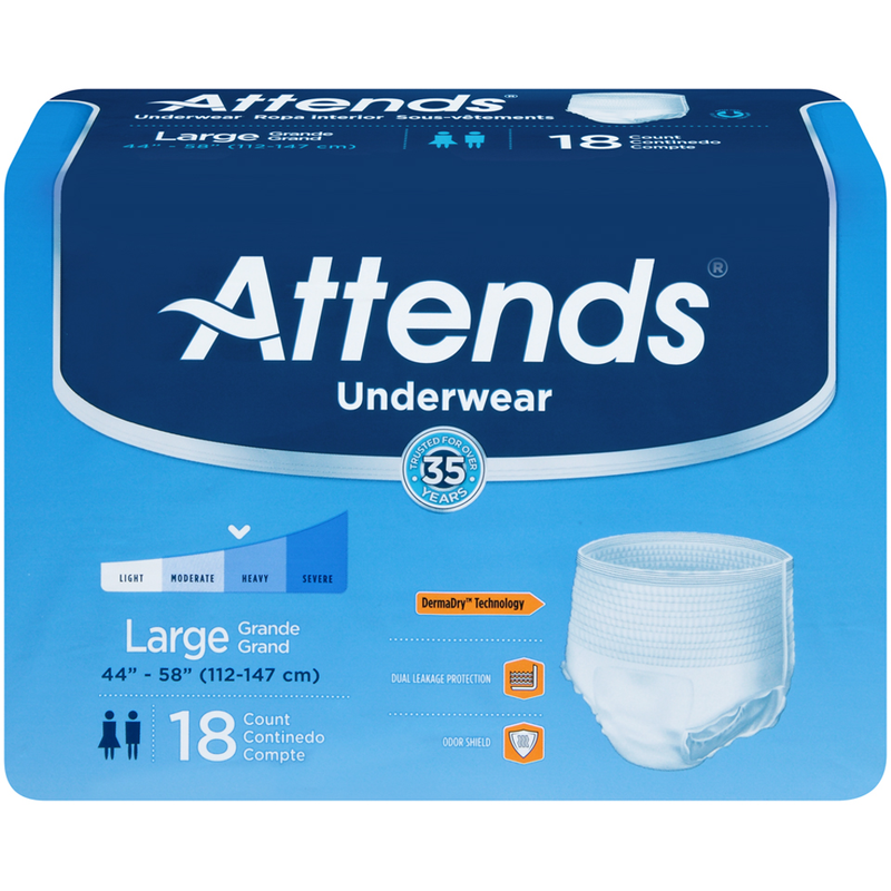 Attends Underwear, Extra Absorbency, Large