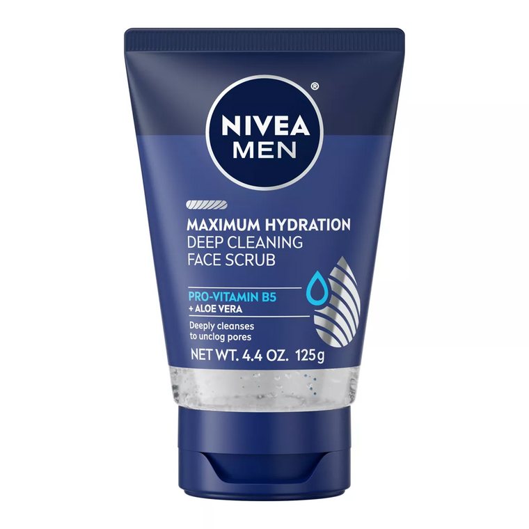 Nivea Men Maximum Hydration Deep Cleaning Face Scrub With Aloe Vera - 4.4oz