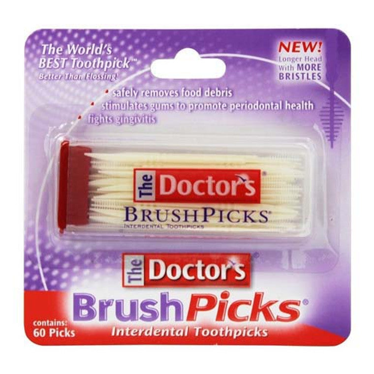Doctor's The Brushpicks Toothpicks 60 Pick's