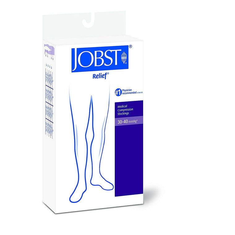 Jobst Relief Knee High Extra Firm Compression Beige, 1 Pair