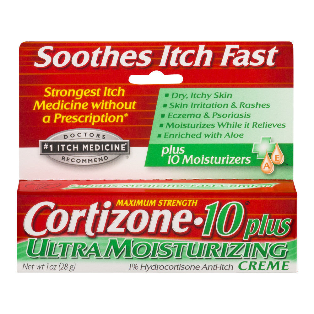 Cortizone-10 Anti Itch Creme, Maximum Strength, Plus Ultra Moisturizing 1 Oz
