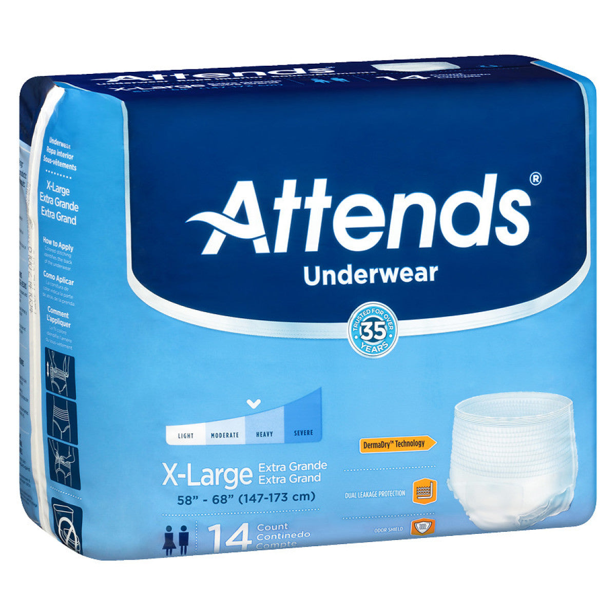 Attends Disposable Underwear, Heavy Extra Large